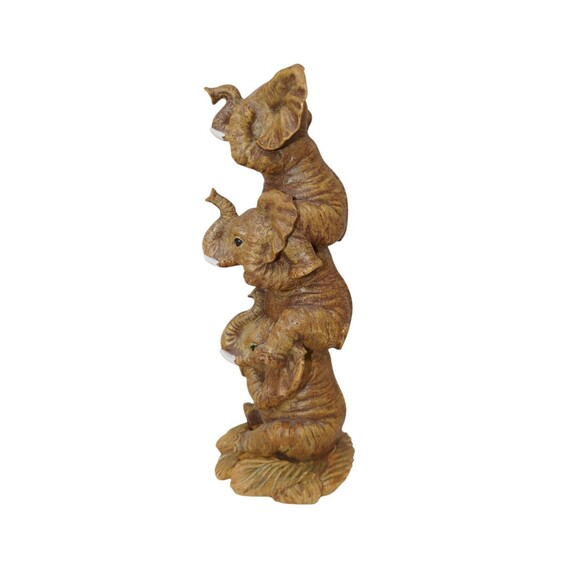 Design Toscano Hear No See No Speak No Evil Stacked Lucky Elephant Figurine - Picture 6 of 7